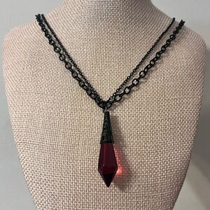 Hand Crafted Red Pendant Necklace